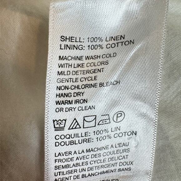 Tommy Bahama Sz 12 White Linen Raw-Edged Fringe Skirt - Picture 10 of 11